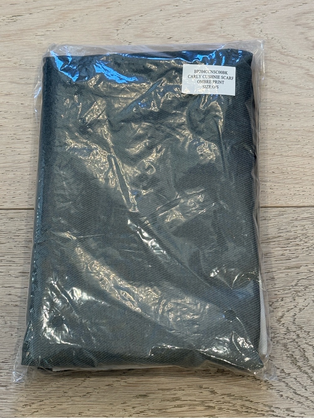 CUSHNIE Grey Horizon Scarf in Ombré Print NWT